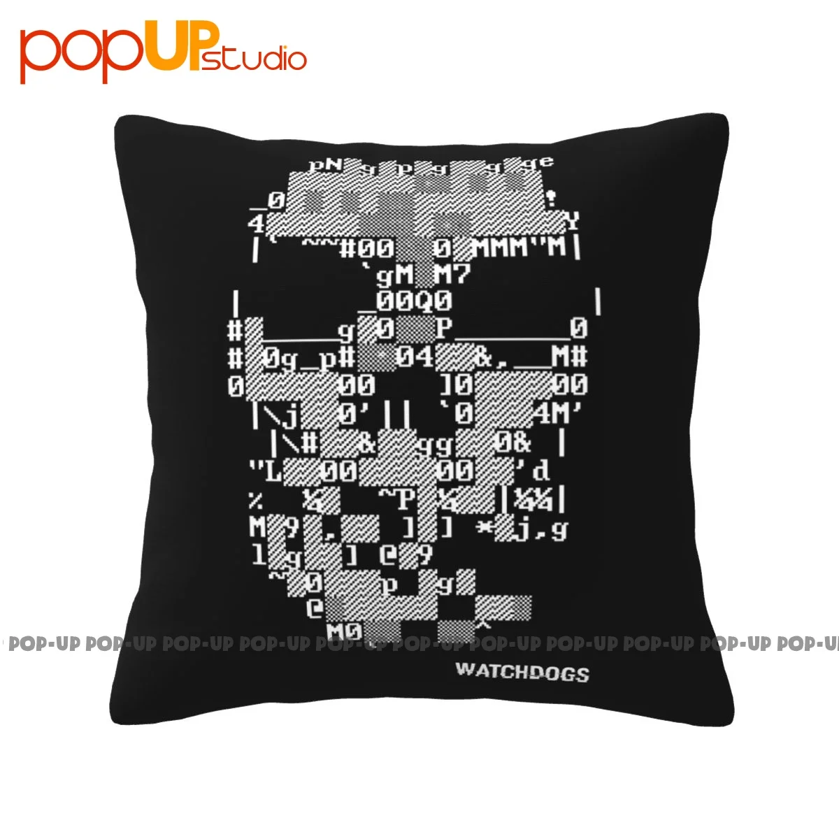 Cozy Watch Dogs Ascii Skull Ubisoft Hacker Action Gamer Federa Copricuscino Vintage Ultra Soft Antibatterico