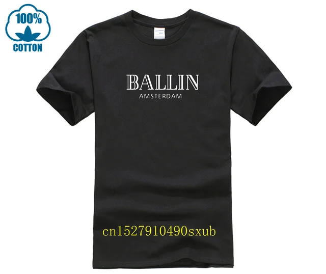 Nuovo Modo di Estate Abbigliamento O collo degli uomini Ballin Amsterdam  Graphic Unisex T Shirt Uomo - AliExpress