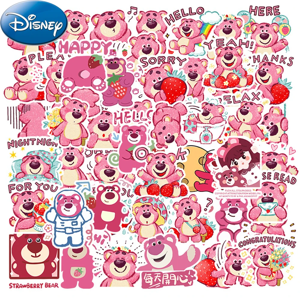 

10/30/50pcs Kawaii Disney Toy Story Lotso Huggin Bear Stickers Cute Cartoon Sticker Phone Diary Luggage Graffiti Decals Kids Toy