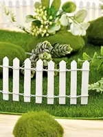 1 mini wooden fence, fairy garden miniature garden flower pot accessories, home room garden decoration 3