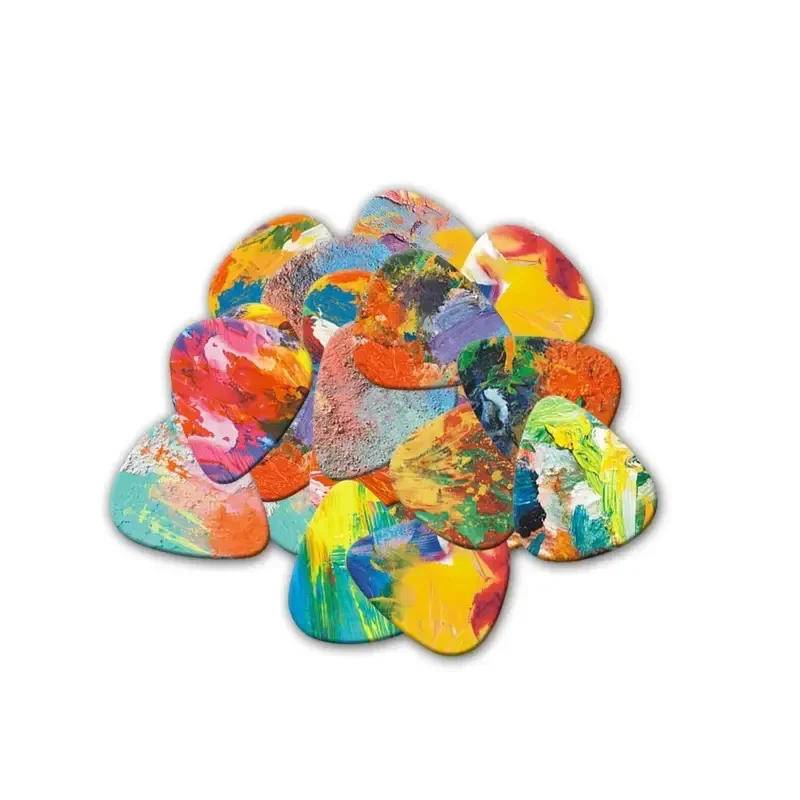 10pcs 0.46/0.71/1.0Mm 10Pcs Guitar Paddle Graffiti Color Acoustic Guitar Picks Musical Instrument Accessories Accessories