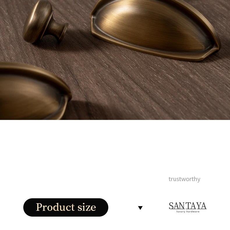 U shaped brass drawer handle modern furniture hardware