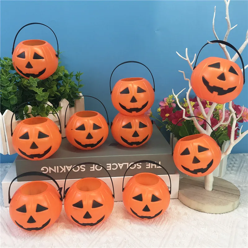 2Pcs Mini Pumpkin Candy Bucket For Happy Halloween Party ...