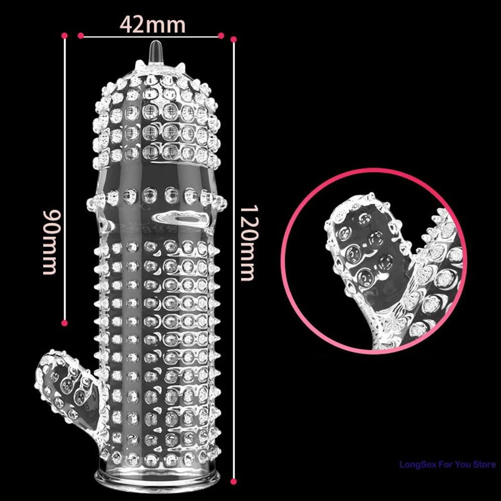Special Condoms Adult Sex Toys For Man Sensation Female G-spot Vaginal Stimulation Condoms Sophora Viciifolia Spike Penis Sleeve