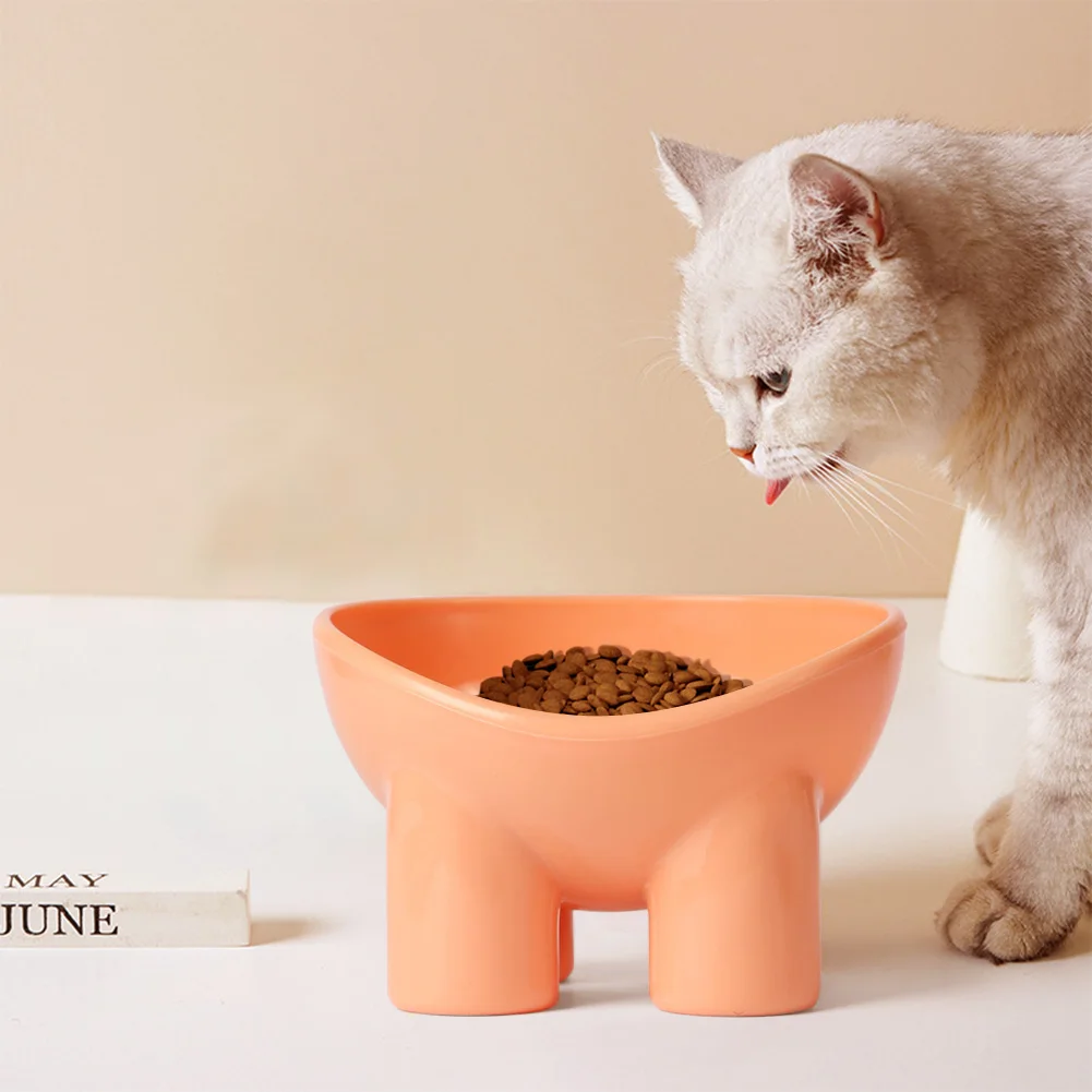 Tieker Anti-dumping Neck Guard Pet Feeding Bowl Macaron Color Cat Food Bowl Pet Feeding Supplies
