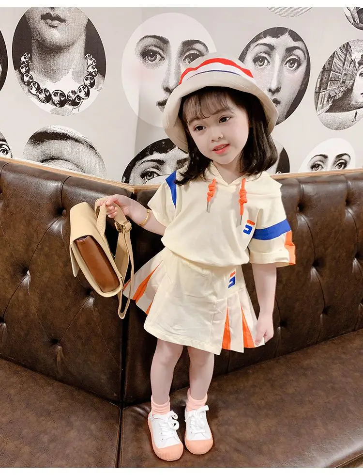 2023 neue koreanische Mode Sport schicke Kinder-Sets Vintage lose lässig süß ästhetisch niedlich kawaii England Stil Kleidung Mädchen – Detail 14