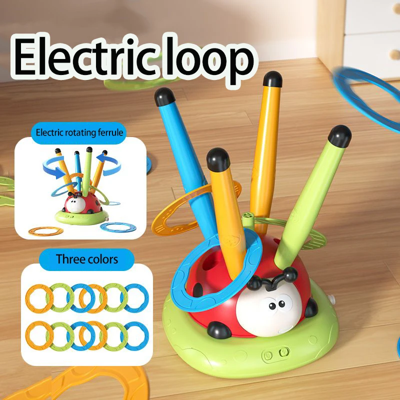 3 in 1 Ladybug Sport Entertainment Game Toy Multifunction Rope Skipping Machine Ferrule Jump Rocket Launcher Outdoor Educational 5