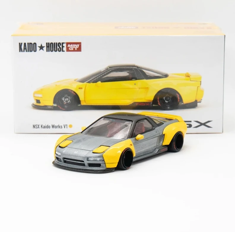 

** Чейз ** Миниатюрная модель автомобиля, 1:64 NSX Kaido, работает в желтом цвете