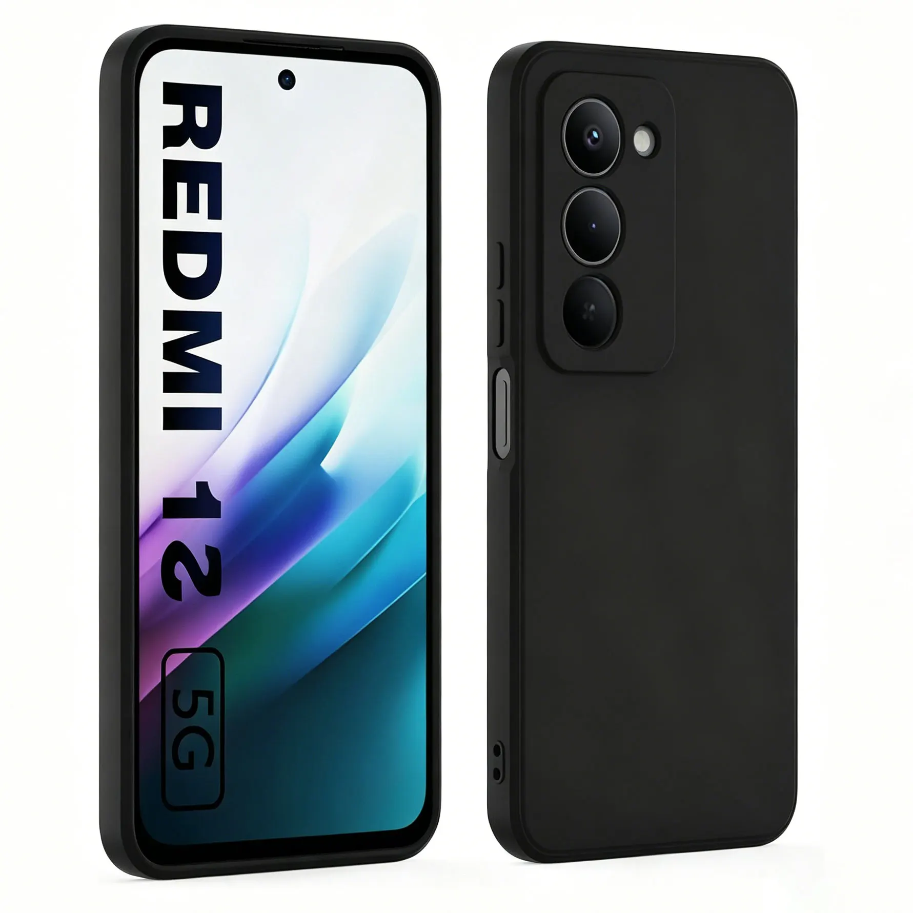 Premium Silicone Phone Case with Enhanced Camera Protection - Black