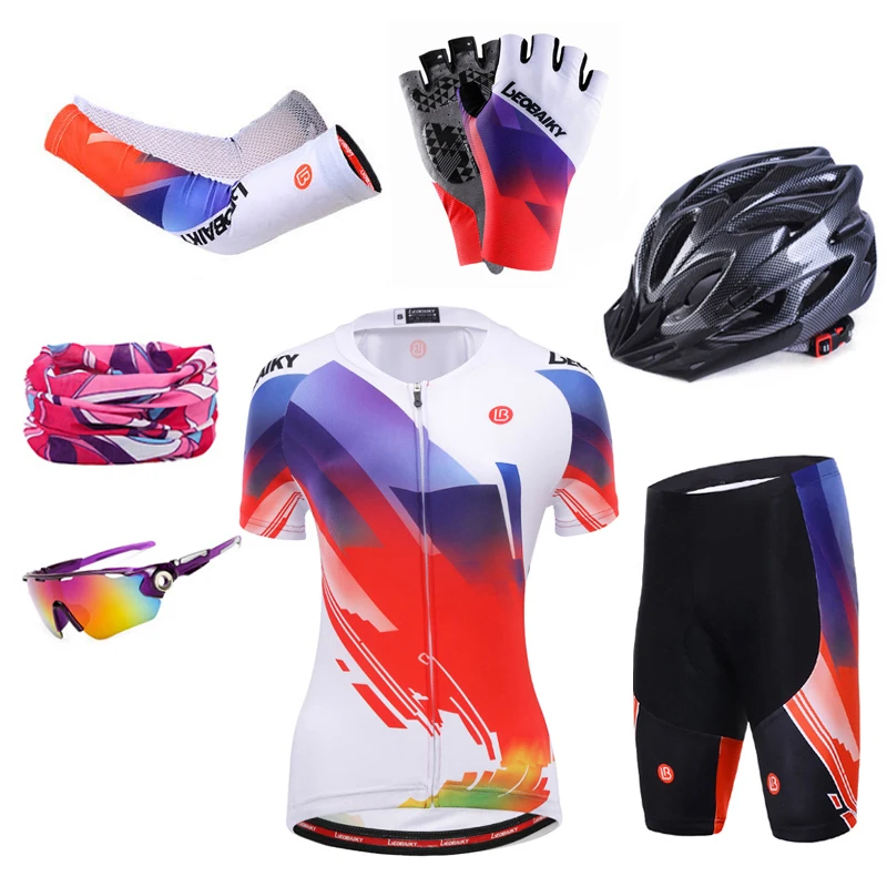 WomenBicycleClothingShortSleevesCyclingOutfitsSummerProTeam