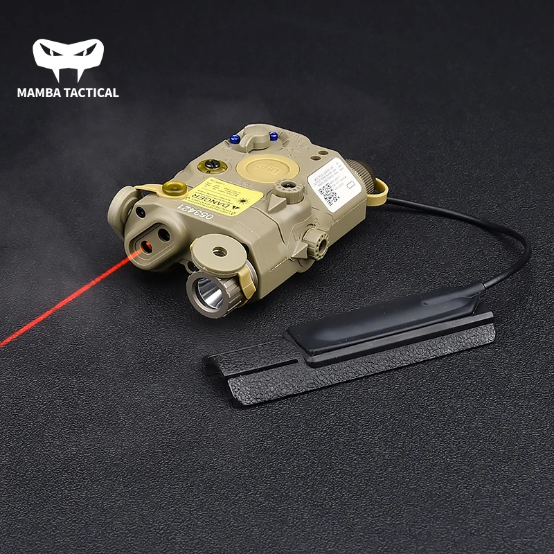 WADSN New PEQ15 AN/PEQ-15 Red Dot Laser+White LED Flashlight+ IR Laser Weapon Light Hunting Rifle Battery Case Fit 20mm Rail
