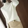 Sweater 2023 Autumn And Winter Cashmere Sweater Turtleneck Pullover Women's Solid Color Casual Long-sleeved Loose Bottoming 4
