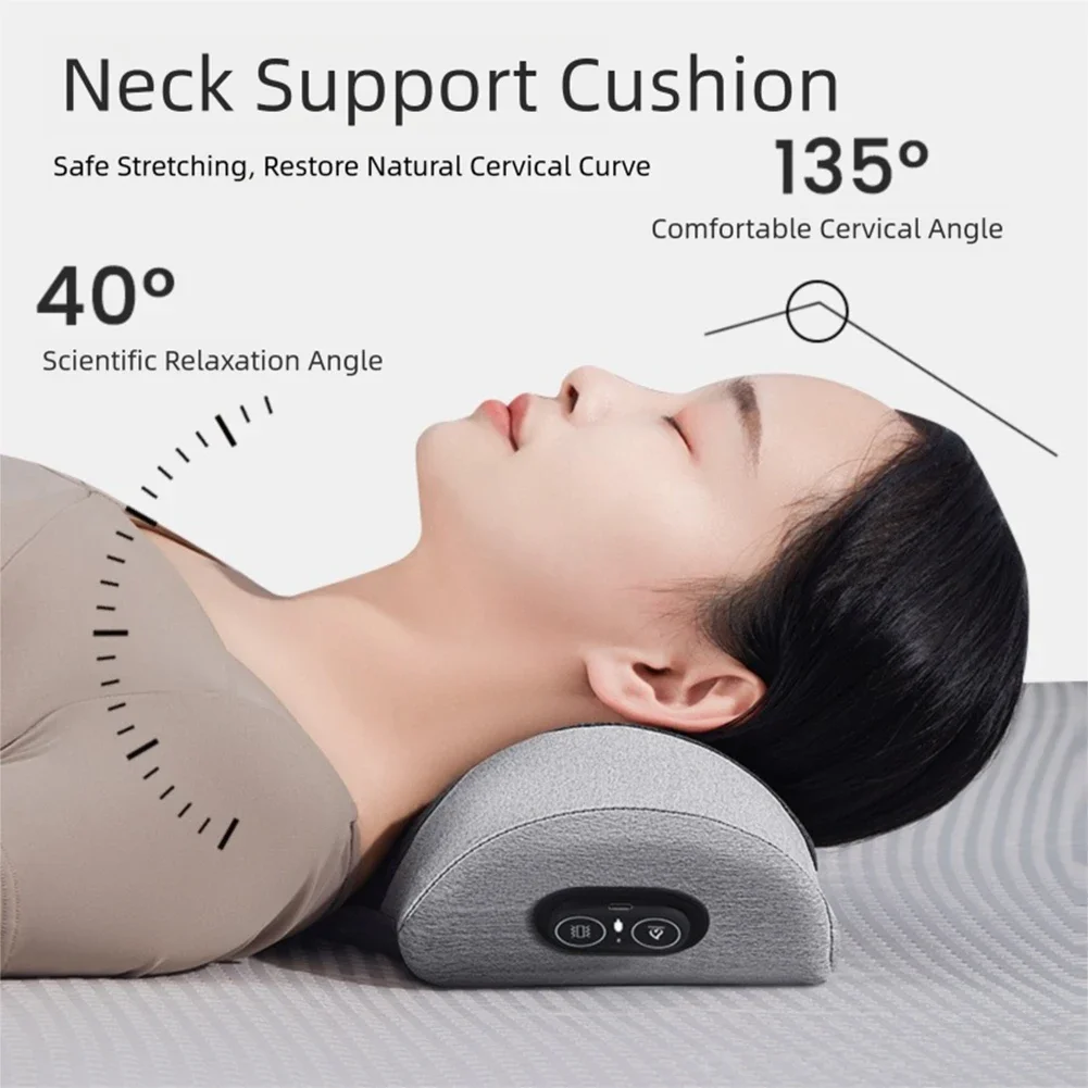 Neck Massage Pillow Back Sleepr Pillow Vibration Massage Back Neck Cervical Traction Relax Pillow Spine Support Massager