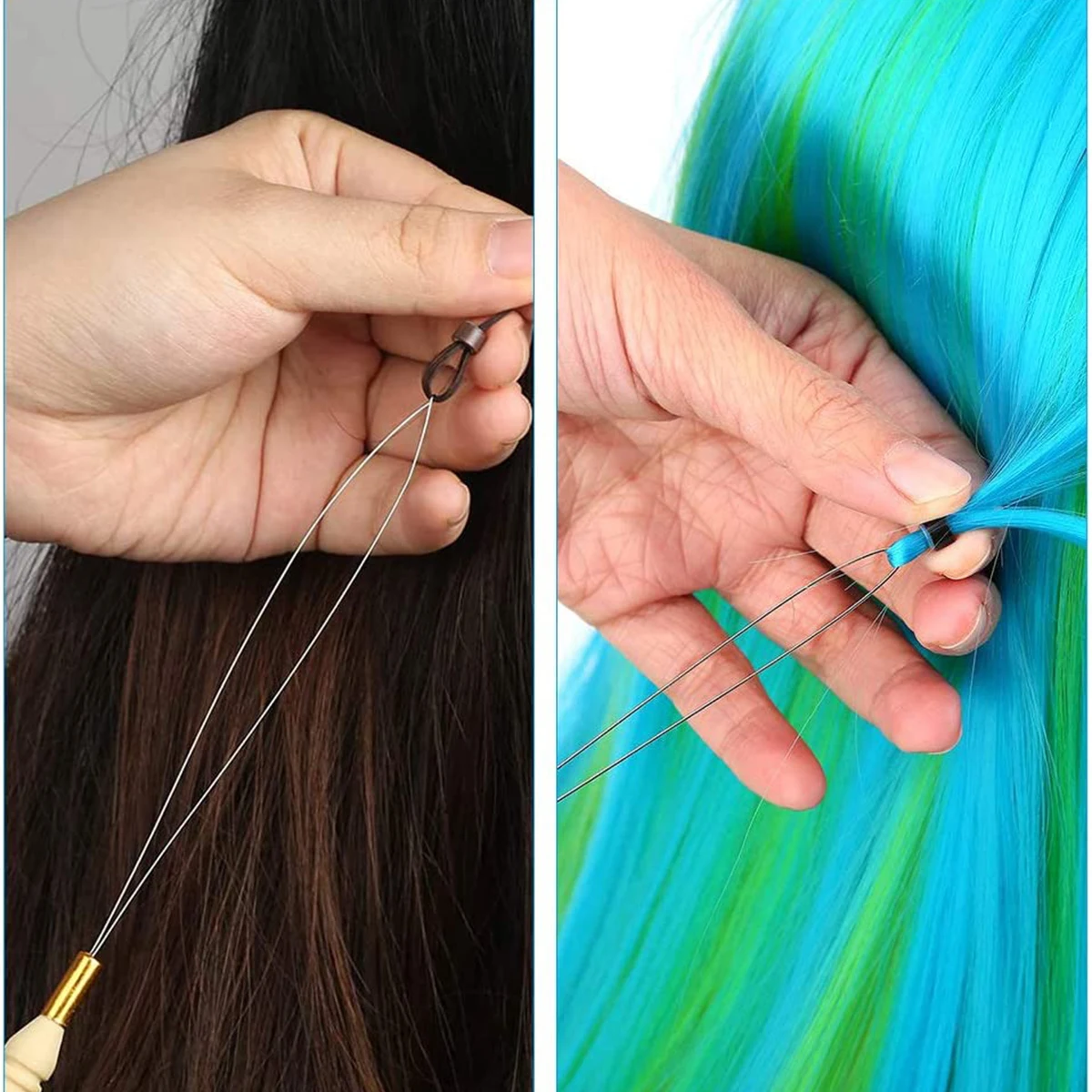 나무 손잡이 루프 니들 헤어 익스텐션, 헤어 익스텐션 도구