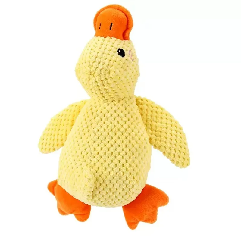 Little Yellow Duck Plush Dog Toy 2