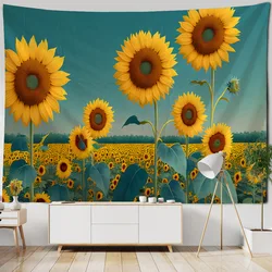 Beautiful sunflower tapestry, home wall decoration, natural landscape, wall hanging cloth, bedroom, living room, art decoration
