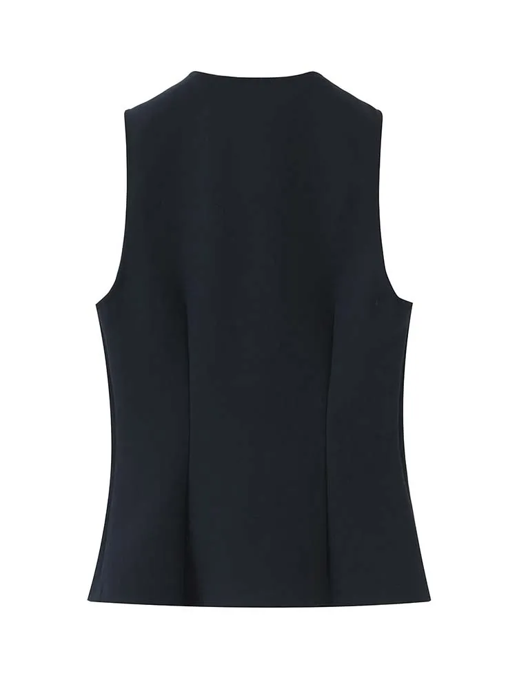 2025 New Women Two Pieces Sets  Fashion Metal Button Top + Flare Trousers Two Pieces Women Bodycon Set Woman Outfits