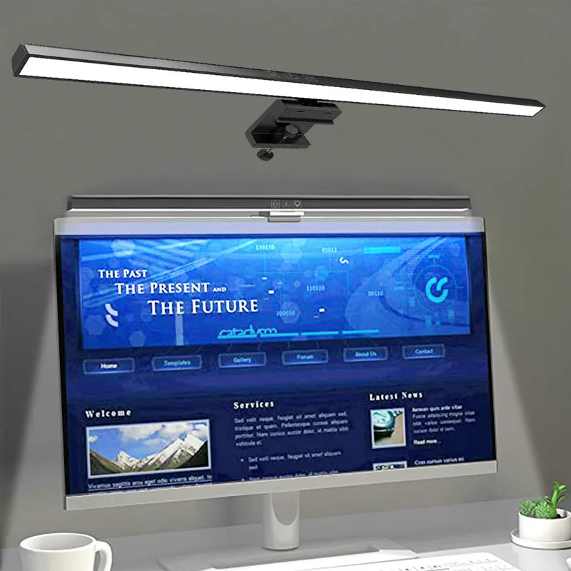 RBG-Lampes de bureau pour moniteur d'ordinateur, lampe LED à gradation,  lumières de bureau magnétiques, barre lumineuse de face en continu pour écran  PC - AliExpress