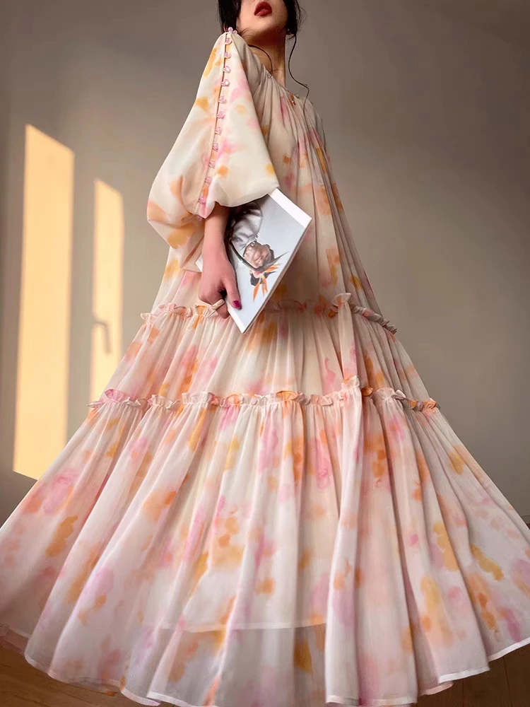 

2023 Spring/Summer Fashion New Women's Clothing Printed Dress 0814