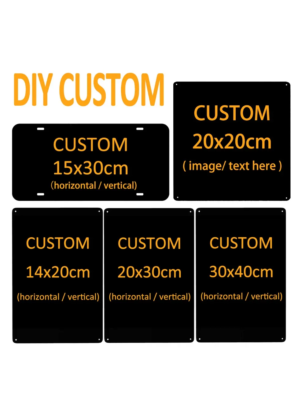 DIY Custom Metal Plates Pattern Wall Tin Sign Home Decor Retro Board Poster Personalized Printing Text Pictures Tinplate Plaques
