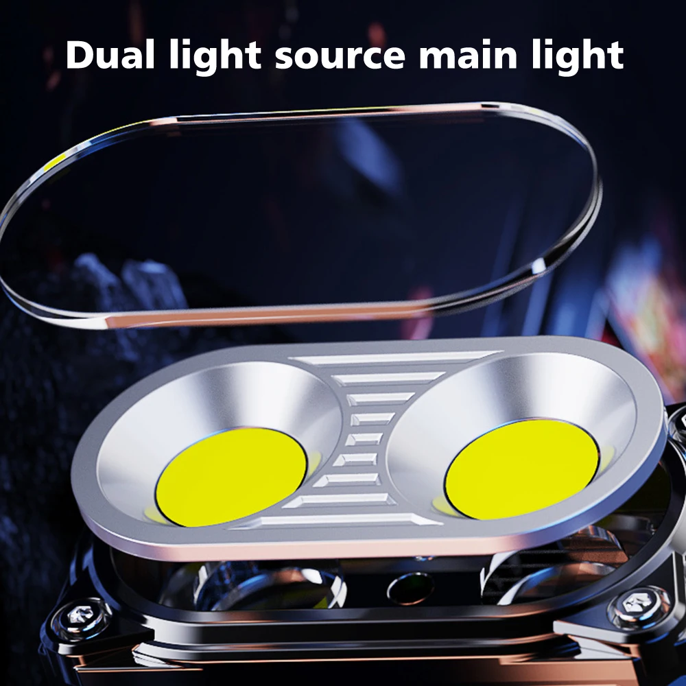 Multifunctional COB flashlight LED outdoor torch mini portable camping warning lamp IPX4 waterproof flashlight