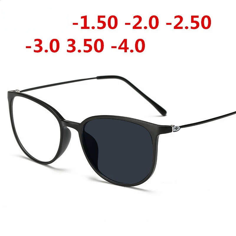 

Anti-UV Finished Optical Eye Glasses Frames With Myopia Lens For Women Men Sun photochromism Eyeglasses Degree oculo -1.0to-4.0