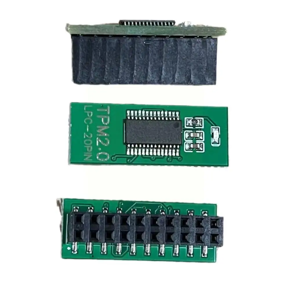 20pin TPM 2.0 LPC Security Module Board Remote Card For ASUS GIGABYTE Multi-brand Motherboard For Windows 11 Green/Black tpm security module,security module