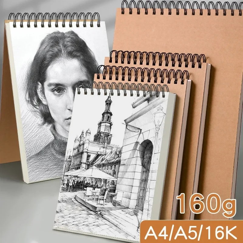 Professional Sketchbook Thicked Drawing Paper A4/A5/16K/32K Artist Graffiti Painting Notebook For Students Art Supplies Book 1Pc