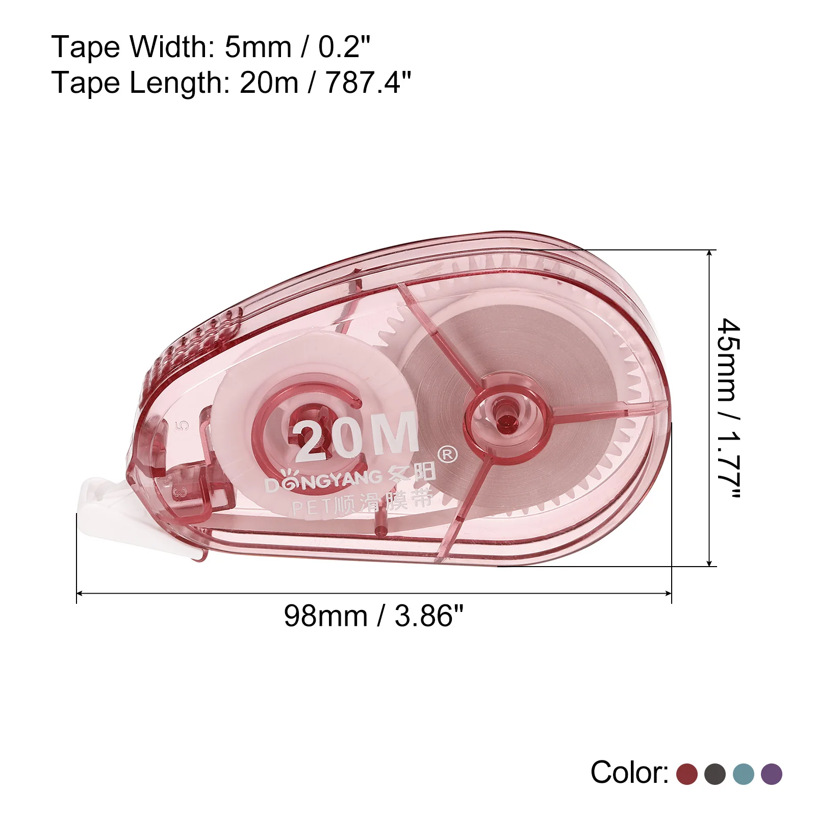 4Pc 20M Correct Belt Correction Tape White Out Correct Tape Eraser Tapes Transparent Dispenser Office School Stationery Supplies