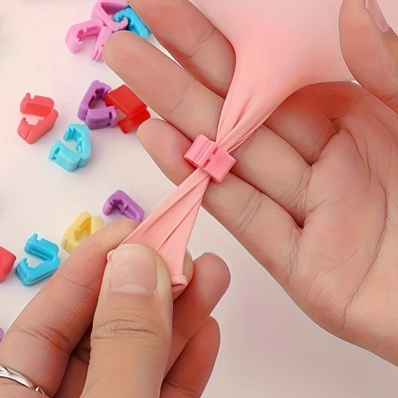 99 Ballon-Dichtungsclips – farbenfrohes Kunststoff-Kabelbinder-Werkzeug für Partydekorationen, Hochzeiten, Jugendpartys, Geburtstage und Geburtstage
