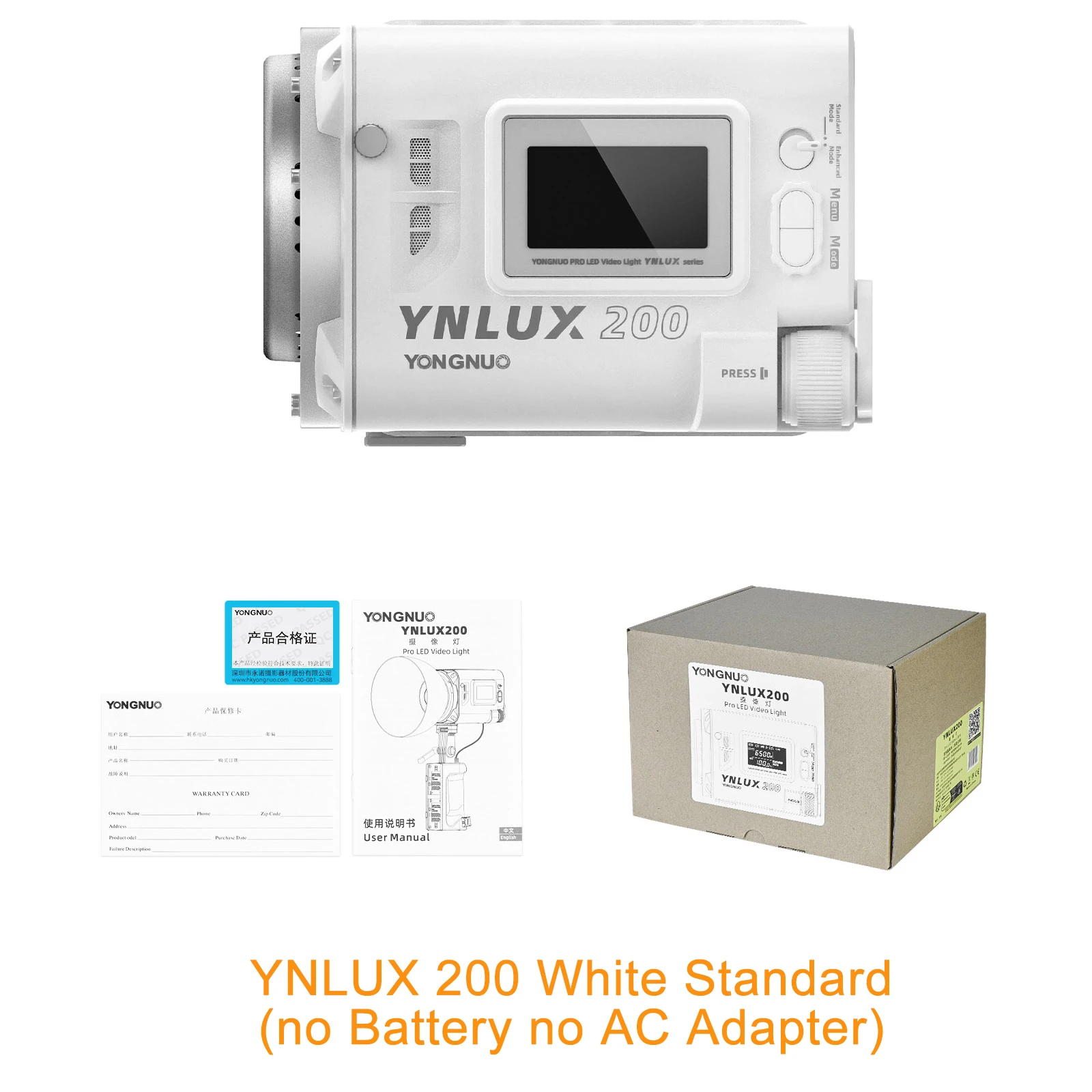 YONGNUO YN LUX200 撮影用LEDライト アダプタ付き 200W Amazon.com : YONGNUO YNLUX200 200W LED Video Light, Handheld