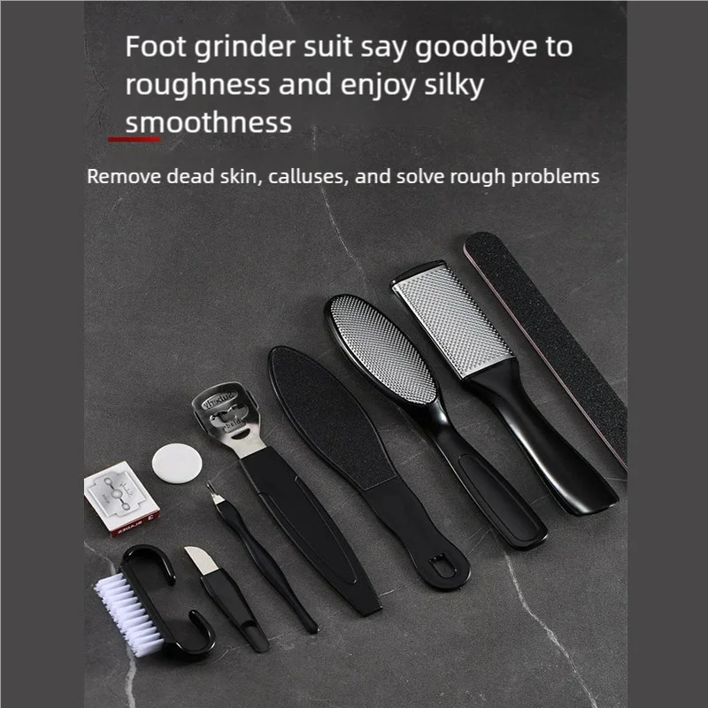 Foot Scrubber Dead Skin Foot Board Rub Set Steel Foot Board File Dead Skin Calluse Pedicure Tool Foot Grinder Foot Care