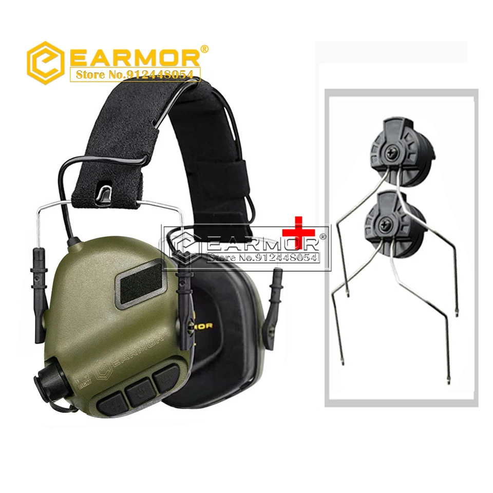 EARMOR M31 MOD4 Tactical Headset & ARC Rail Adapter Set 5 Color Shooting Noise Clearance Aviation Noise Reduction Headset