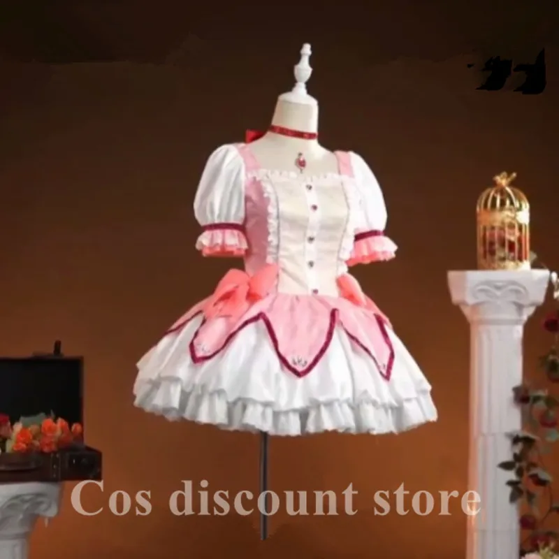 

New Pre-sale Kaname Madoka Cosplay Costume Anime Puella Magi Madoka Magica Women Girls Cute Dress Uniform Comic-con Party Suit