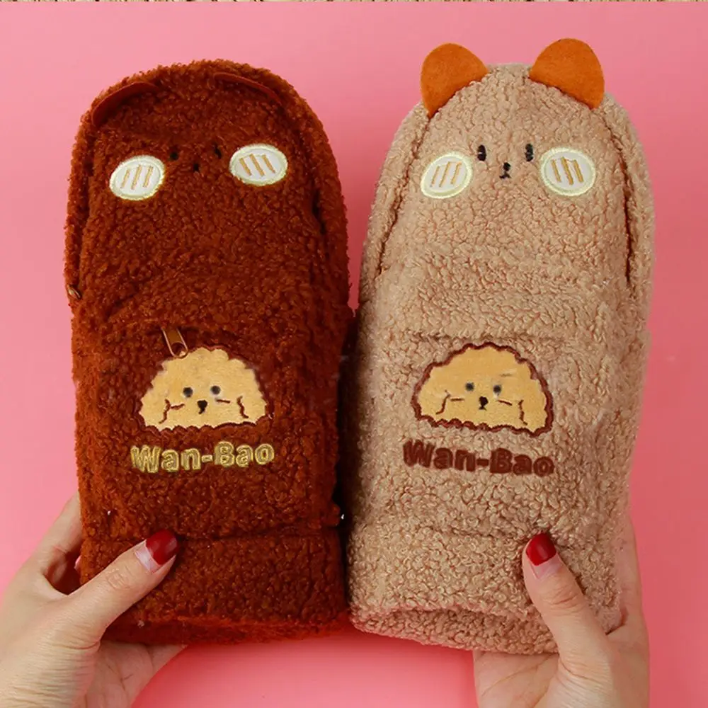 

Милый детский подарок, забавное хранение, женская сумка для канцелярских принадлежностей, большая сумка для карандашей, пенал, плюшевый медведь, карандаш