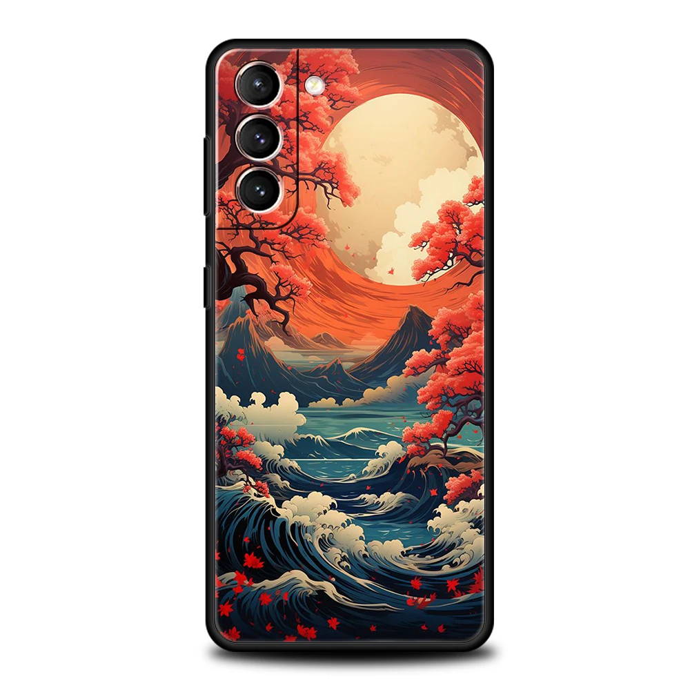 Landscape Painting Silicone Shockproof Phone Case