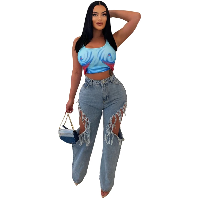 Mudan Women Streetwear High Waist Zipper Fly Cut Out Eyelet Removable One  Leg Flare Jeans Sexy Fashion Ins Denim Trouser Pants - Pants & Capris -  AliExpress