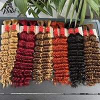 Nabi Boho tresses cheveux humains 50g/paquet vague profonde cheveux en vrac brésilien humain tressage cheveux 6 paquet pleine tête pour les femmes noires 2