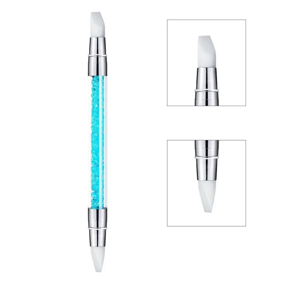 Doppelseitige Silikon Skulptur Stift Skulptur Punktierung Stift Silikon Nägel Kunst Pinsel Maniküre Carving Stift DIY Maniküre Werkzeuge – Detail 14