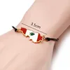 Liban  Flag Bracelet Jewelry Lebanon Maps Black String Bracelet 2