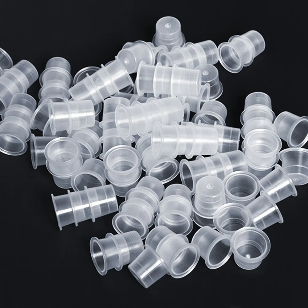 

600 Pcs Pigment Tattoo Ink Cup with Base Disposable Tattoos Cups Plastic for Tattooing