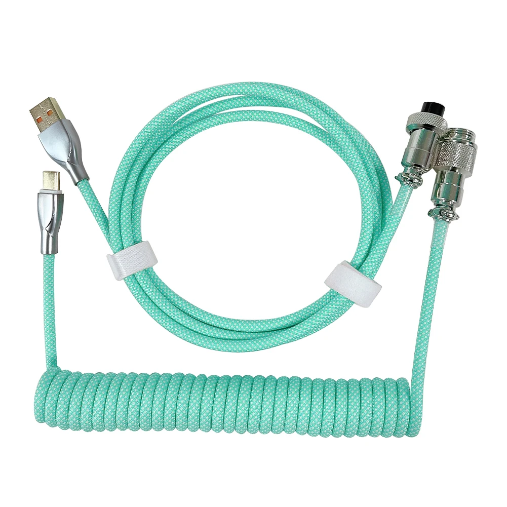 기계식 키보드 항공 커넥터용 C타입 USB 케이블, 기계식 키보드 에비에이터, 나선형 파라코드