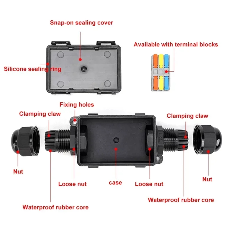 2-Way PG9 M20 With terminal 2 to 2 Outdoor Waterproof Junction Box 3 to 3 Buried Street Lights Splitter 4 4 Sealed Connector electrical distribution box,electrical junction box,electrical box