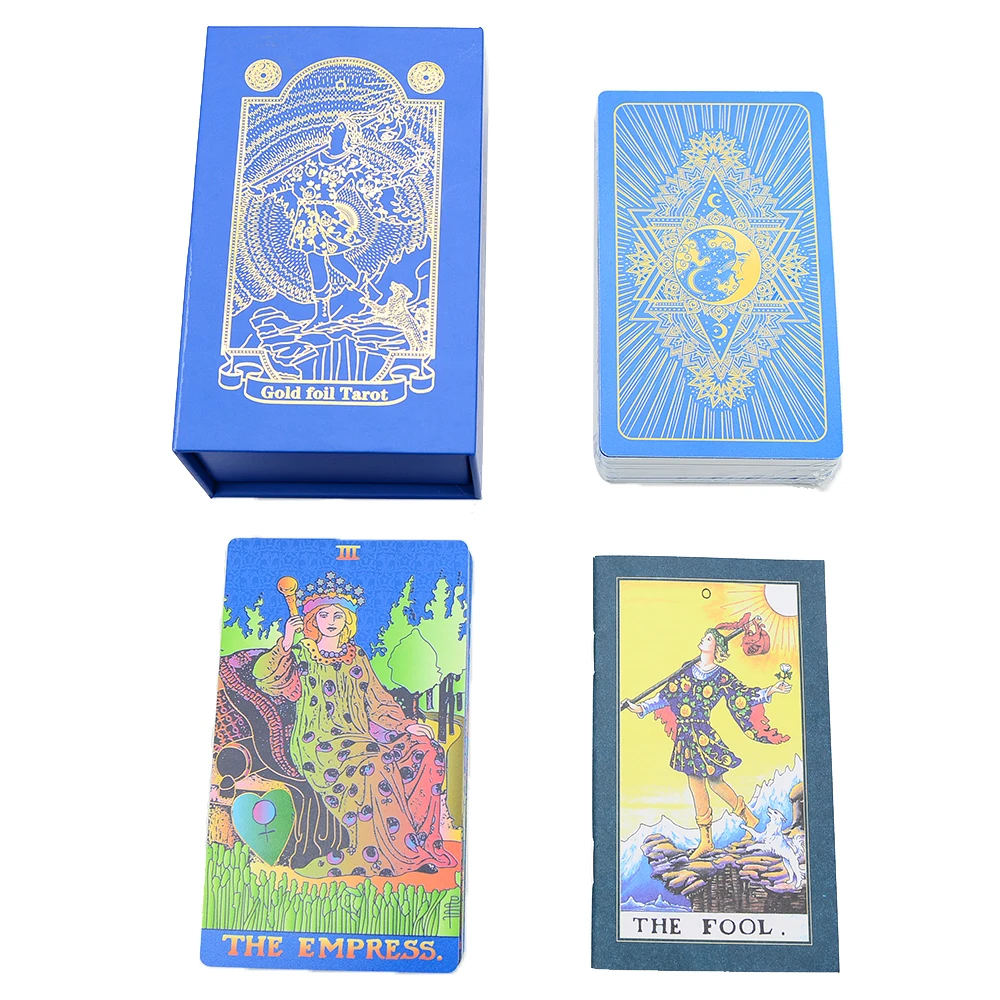 

7X12cm New Color Box Tarot English Card Waterproof Game Poker Divination Girl Emotional Interactive Chessboard Game