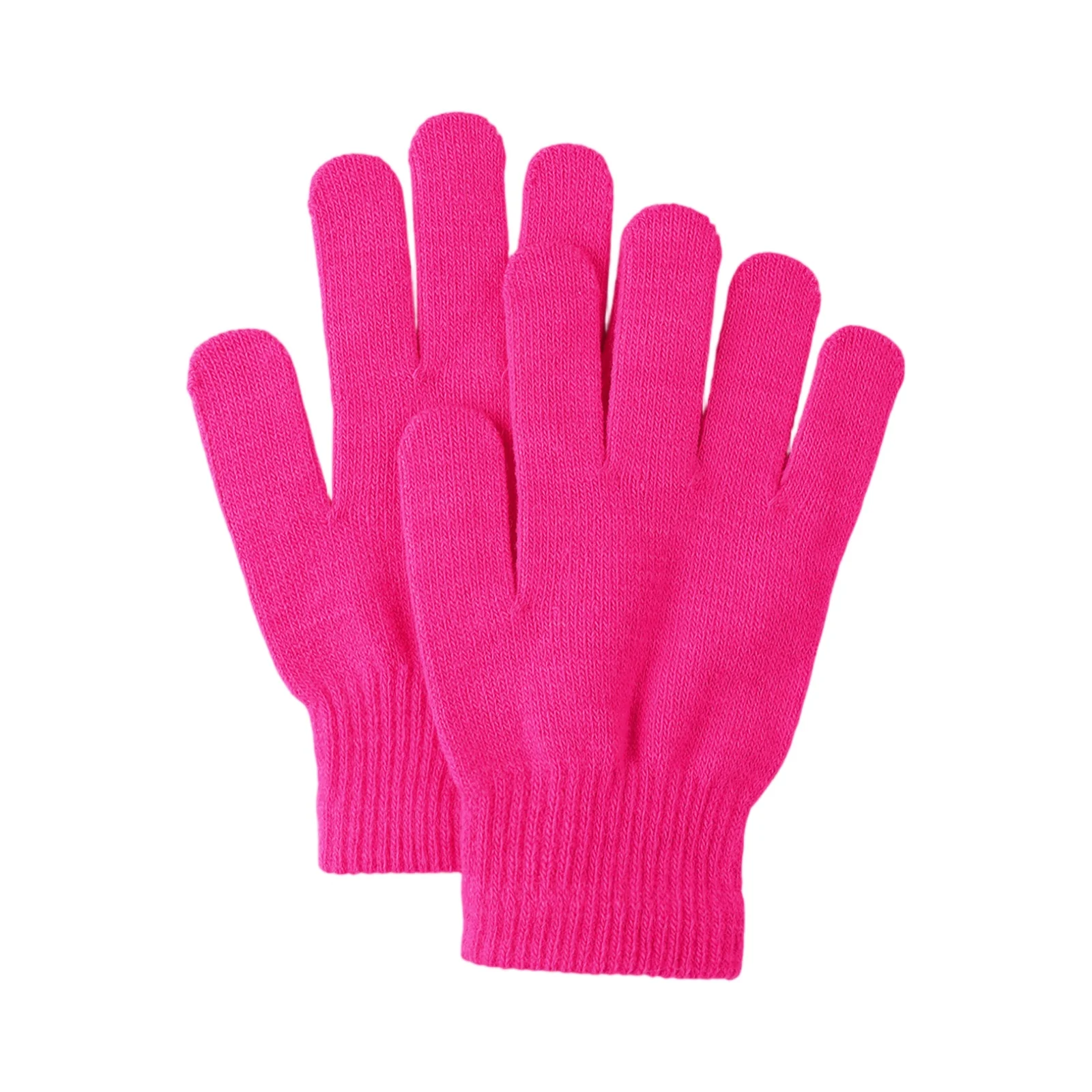 Unisex Herbst und Winter Outdoor warme rutschfeste Fahrradhandschuhe einfarbige Basic kältebeständige Strickhandschuhe – Detail 5