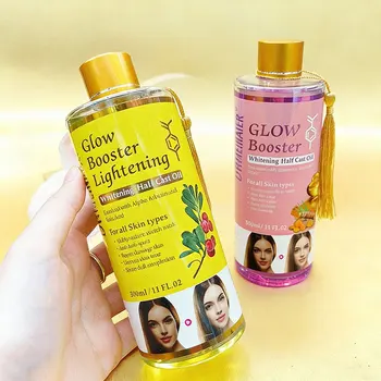 Facial Body Massage Oil Kojic Acid Whitening Serum Glow Booster Cast Oil Brightening Smoothing Body Face Skin Care Essence Oil 4