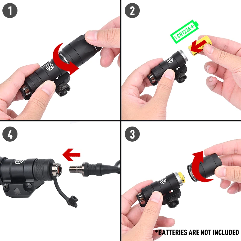 Airsoft Flashlight Torch AR15 Scout Rifle Gun LED Light for Tactical pistol flashlight,mini torch light