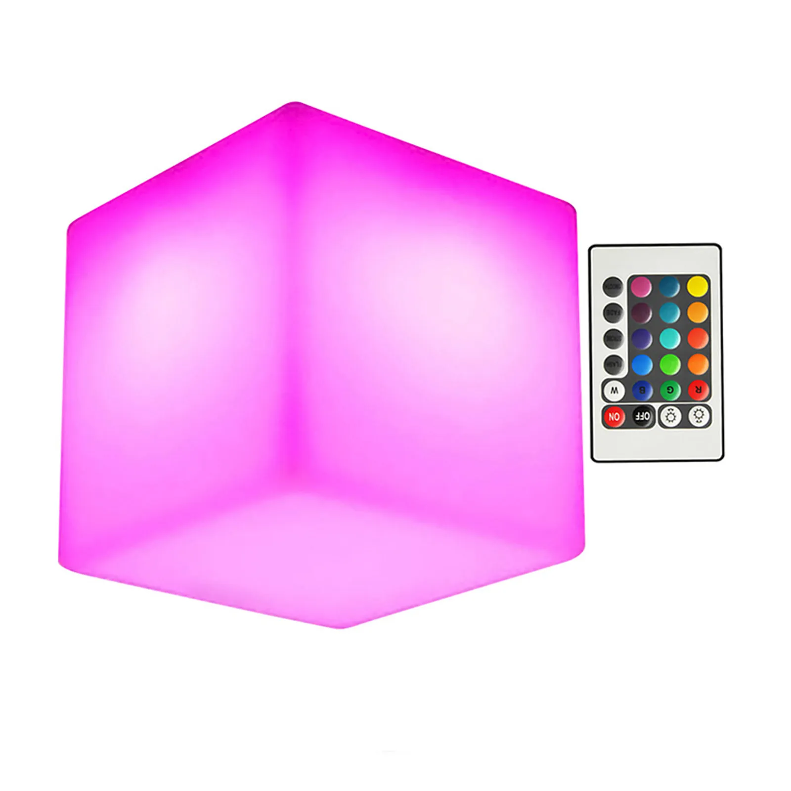 1Pcs 10Cm LED 큐브 라이트 방수 Rgb 장식 램프 야외 실내 다기능 의자 라이트 16 색 변경 4 플래시