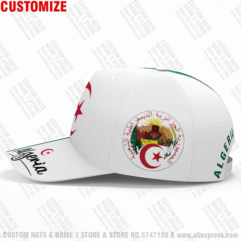 Algeria Baseball Cap Free Name Number Dza Hat Islam Arabic Algerie Arab Text Alger Travel Flag Algier Photo Headgear