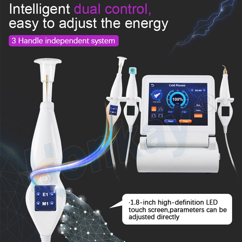 9 In 1 Hot and Cold Plasma Device Ozone Jet Hyper Fractional Plasma Machine For Acne wrinkle Removal Face Lifting Hair Growth